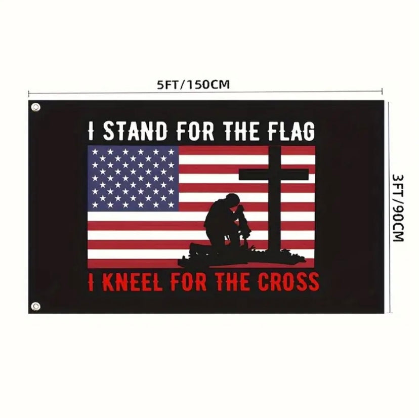 United States Flag w/ message of patriotism and faith