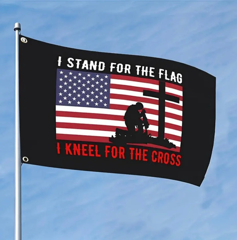 United States Flag w/ message of patriotism and faith