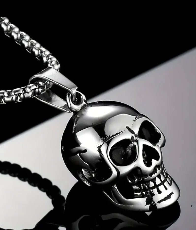 Stainless Steel Chain and Skull Pendant