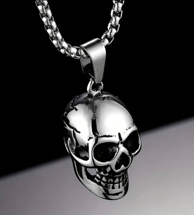 Stainless Steel Chain and Skull Pendant