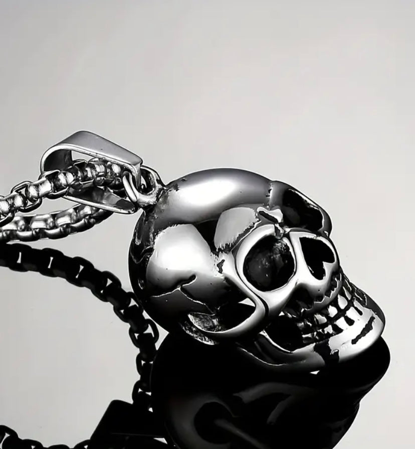 Stainless Steel Chain and Skull Pendant