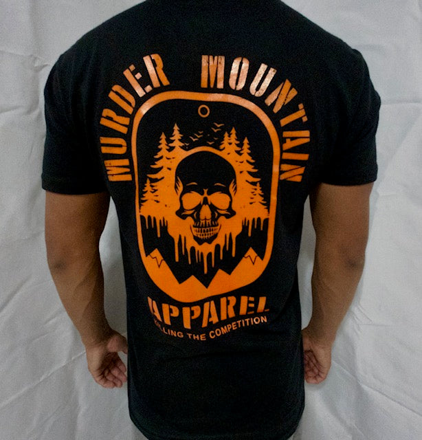 Murder Mountain Black T-Shirt w/ Orange Graphics