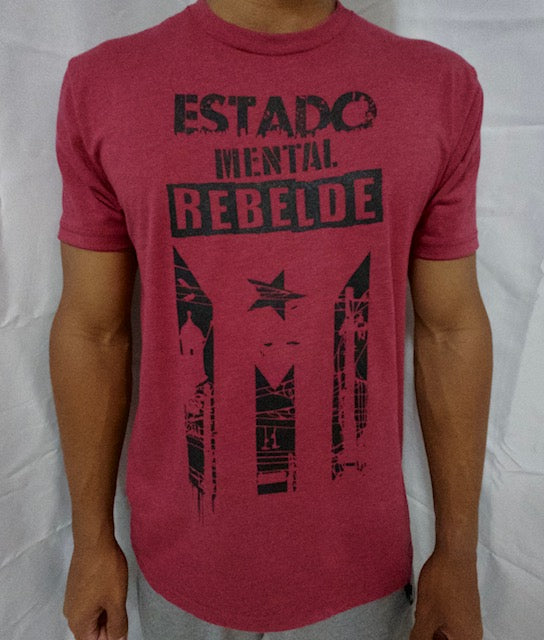 Estado Mental Rebelde T-Shirt Red w/ Black Graphics