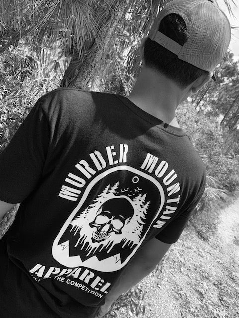 Murder Mountain T- Shirt Black w/ White Graphics