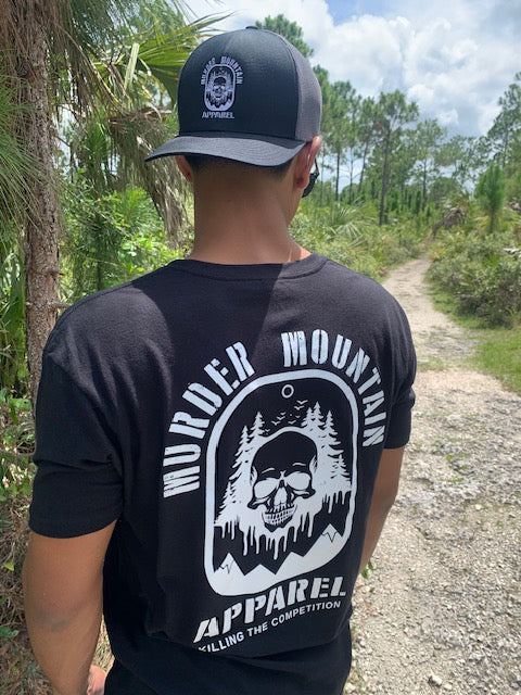 Murder Mountain T- Shirt Black w/ White Graphics