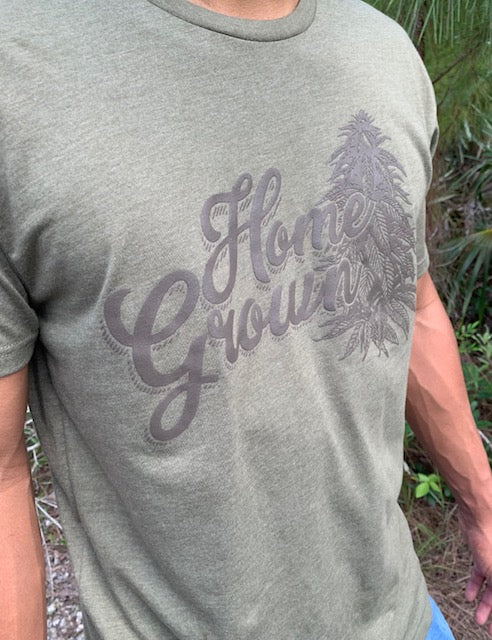 Home Grown T-Shirt Green w/ Brown Graphics