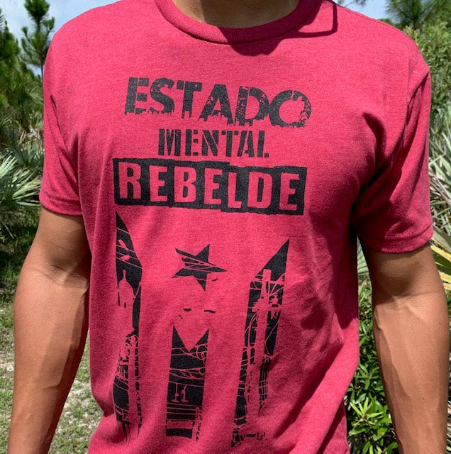 Estado Mental Rebelde T-Shirt Red w/ Black Graphics