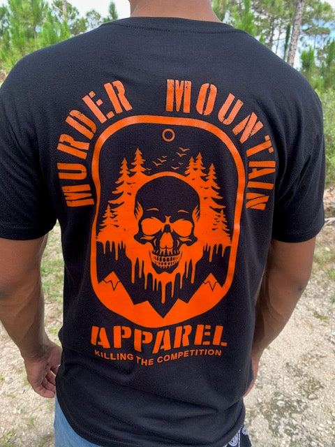 Murder Mountain Black T-Shirt w/ Orange Graphics