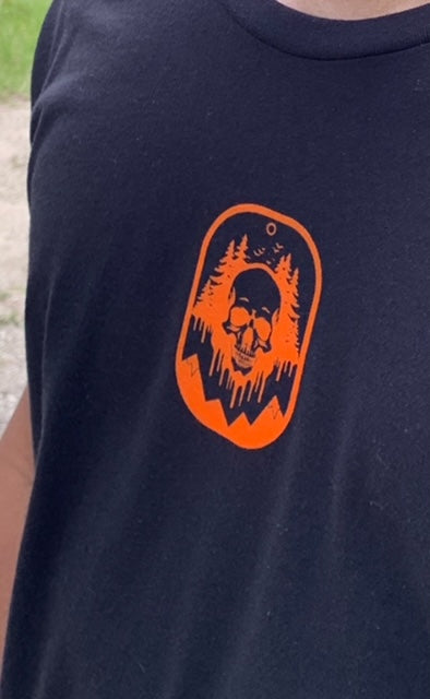 Murder Mountain Black T-Shirt w/ Orange Graphics